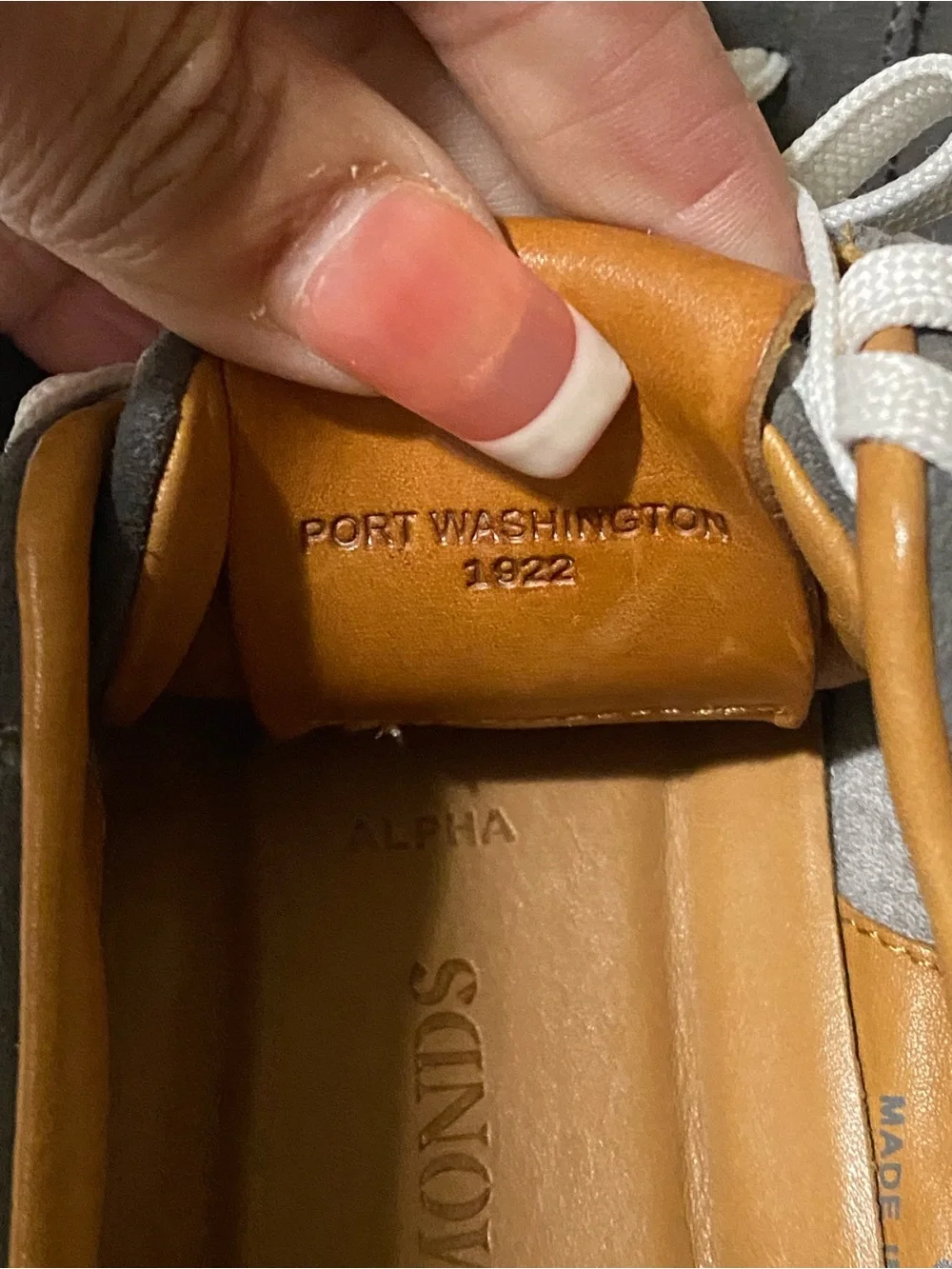 Allen Edmonds Gray Leather Sneakers with Tan Accents